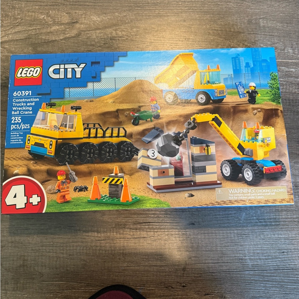 LEGO City Construction Site Set with Yellow and Blue Vehicles